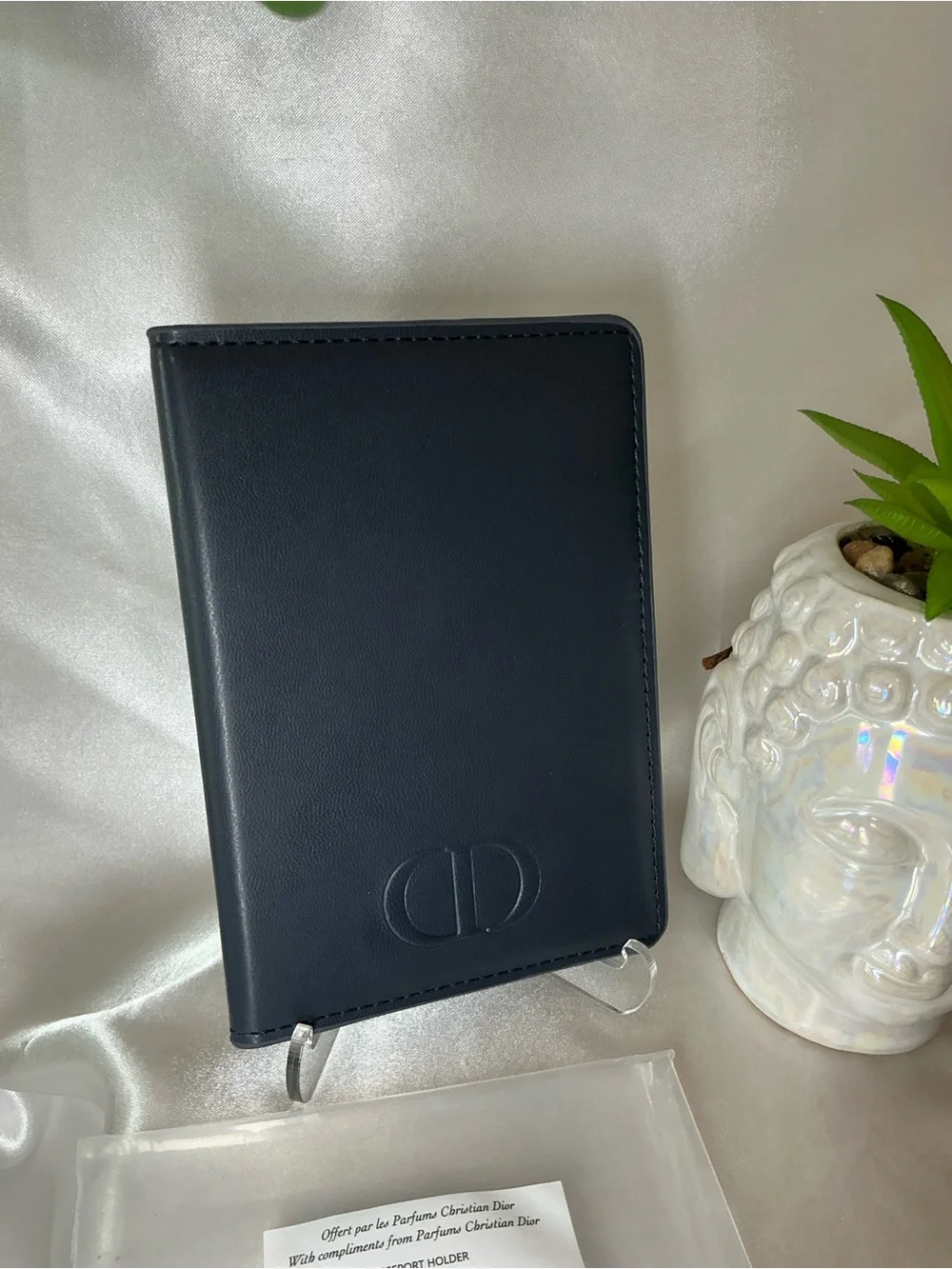 New Gift W Purchase Dior Black Leather Card & Passport Organizer